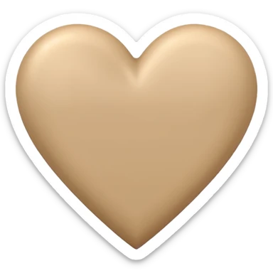 beige heart sticker