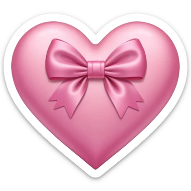 A pink heart with bow sticker