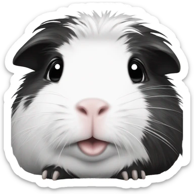 Black and white guinea pig sticker