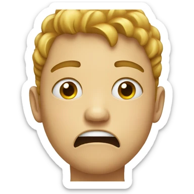 Crying emoji with zipper mouth and eyes closed sticker