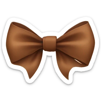 brown bow cute sticker