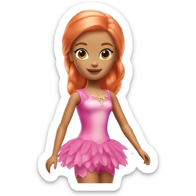 Attractive Barbie ginger fairy sticker
