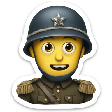 1940s minion soldier Europe sticker