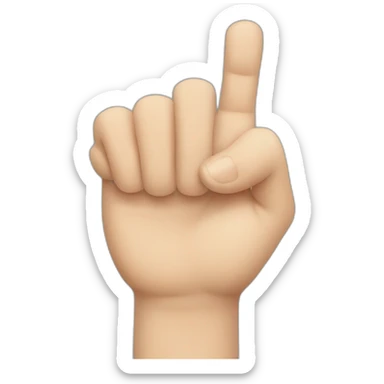 Hand showing a little, the index and thumb to be close to each other sticker
