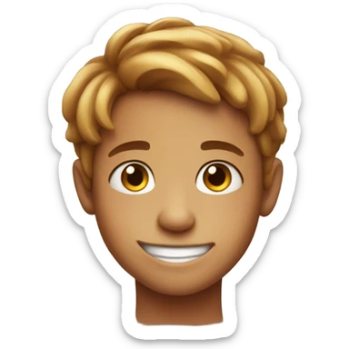 Smiling boy with freckles sticker