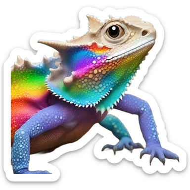 LGBT horned lizard sticker