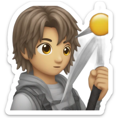 Sunny dans Omori avec une épée  sticker