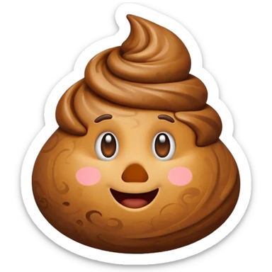 classic poo emoji sticker