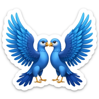 2 blue wings 🪽 left side an md right side sticker