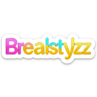 un gif texte qui défile  "BREAKSTYLEZ TV"  change de couleur sur fond noir sticker