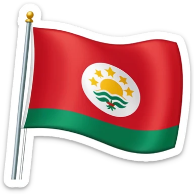 Create The flag called “ikurriña” From The basque country a autonomous community From Spain that have red green and white colors sticker