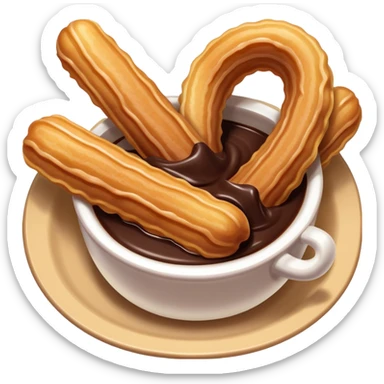 Churros con chocolate sticker