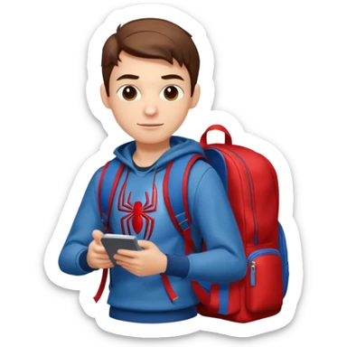 Spider-Man going to school sticker