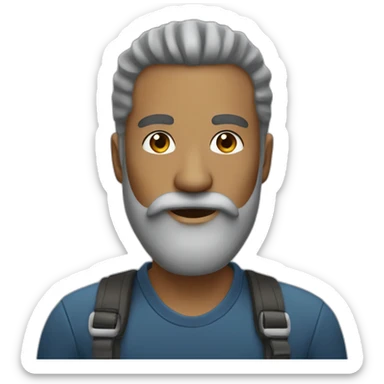 Man with 10 meter beard sticker