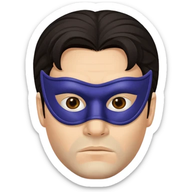 Make emoji of man attractive who wear mask  and sigma mal sticker