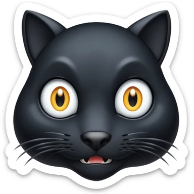 A black creature with four white eyes, two meters tall sticker