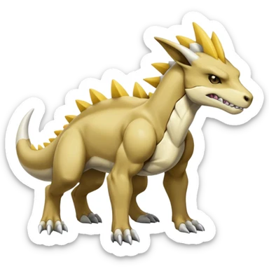 Manectric-Lucio-Cubone-Marowak-Draco-Fakémon-hybrid-creature (full body), 4 legs sticker