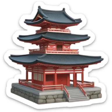 japanese temple sticker