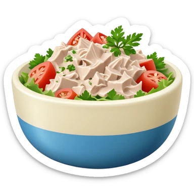 a scoop of tuna salad, simple, clear sticker