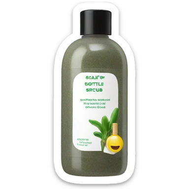 bottle of scalp scrub with label sticker