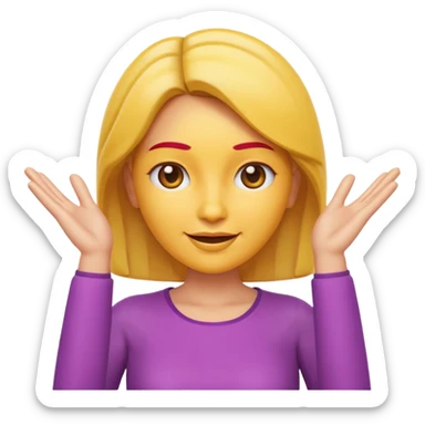 Apple-style 3D emoji of a cartoon woman with both hands placed at the sides of her forehead, as if pointing or highlighting the forehead area, cheerful and clear expression, colorful emoji style, no background. sticker