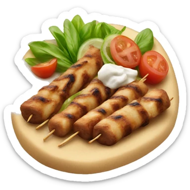 greek souvlaki sticker