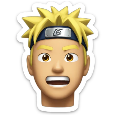 Naruto shouts nani sticker