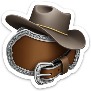rodeo belt buckle  sticker