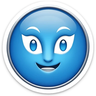 A blue 🔵 tick ✔️mark emoji sticker