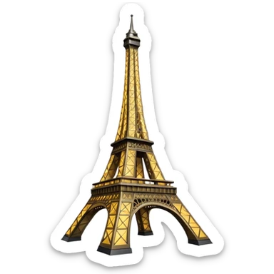 Eiffel Tower Night bright sticker
