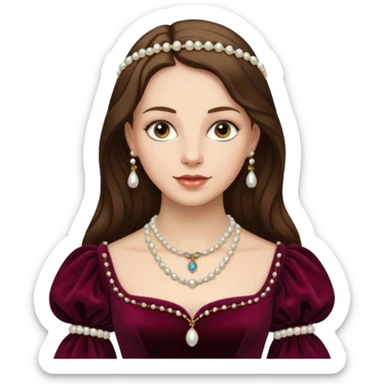 Renaissance lady sticker