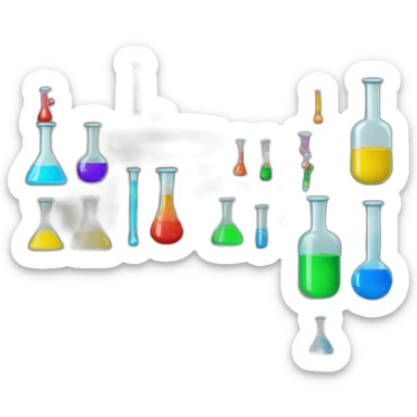 fórmula química de muchos colores sticker