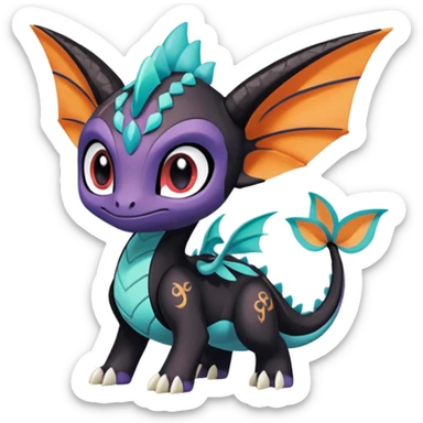 Meloetta-Kyurem-Spyro-Toothless-Stitch-Pokémon-Fakémon-creature-hybrid sticker