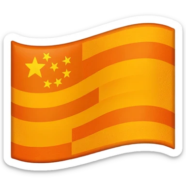 I want a flag emoji 🚩🚩 like this but flag should be orange don't change shape just change color sticker