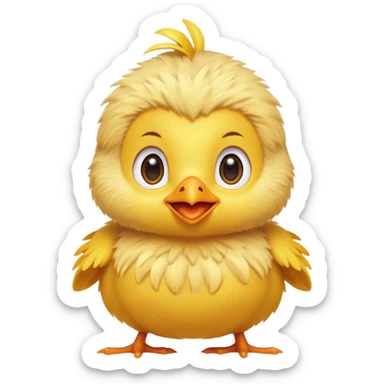 جوجه شیطون

Playful mischievous baby chick Lex, cheeky smile, bright eyes, round fluffy body, emoji style sticker