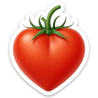 Cute Heart tomato sticker