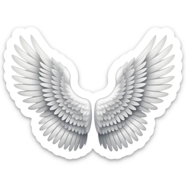 Pair of wings ,in a text copiable format sticker
