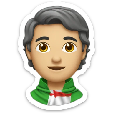 Algérien avec drapeau sticker