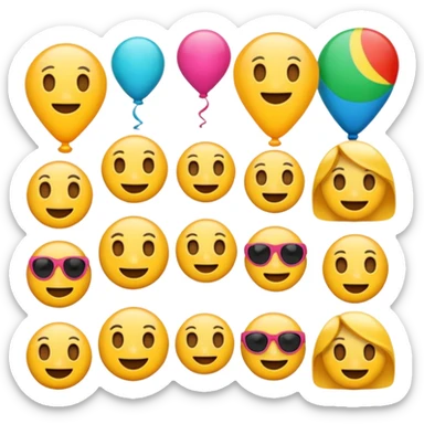 Lost média emojis joyeux noir sticker