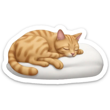 Taby cat sleeping sticker