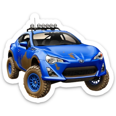 2013 scion fr-s ultramarine off road 4wd monster Baja dessert stadium racer number 86  sticker