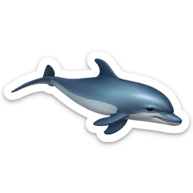 Mérges delfin sticker