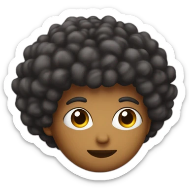 personnage avec un long nez et une coupe afro sticker