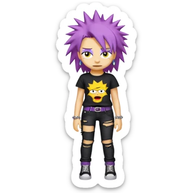Lisa Simpsons qui est une punk sticker