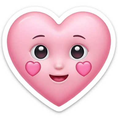 baby pink heart emoji  sticker