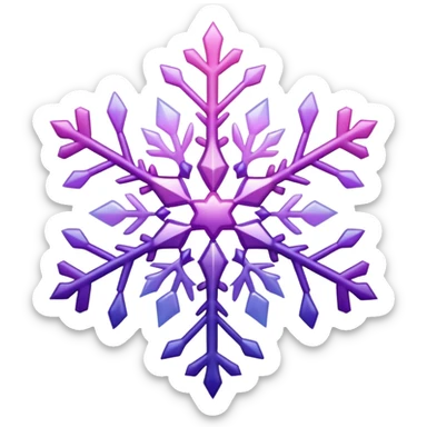 pastel pink and purple gradients snowflake  sticker