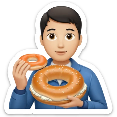 İnsan simit karışım sticker