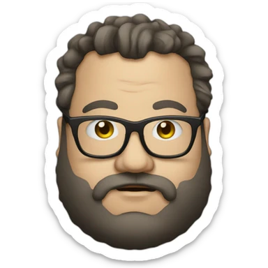 fat guy with glasses slave of matrix sticker