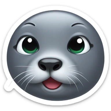 cute seal doing pleading eyes sticker