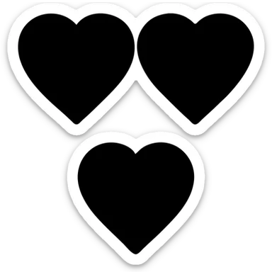 German flag made with hearts, minimalistic icon sticker